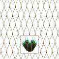 Vickerman 150 Green Wide Angle 2 x 8 ft. LED Net Light on Brown Wire X4B2814
